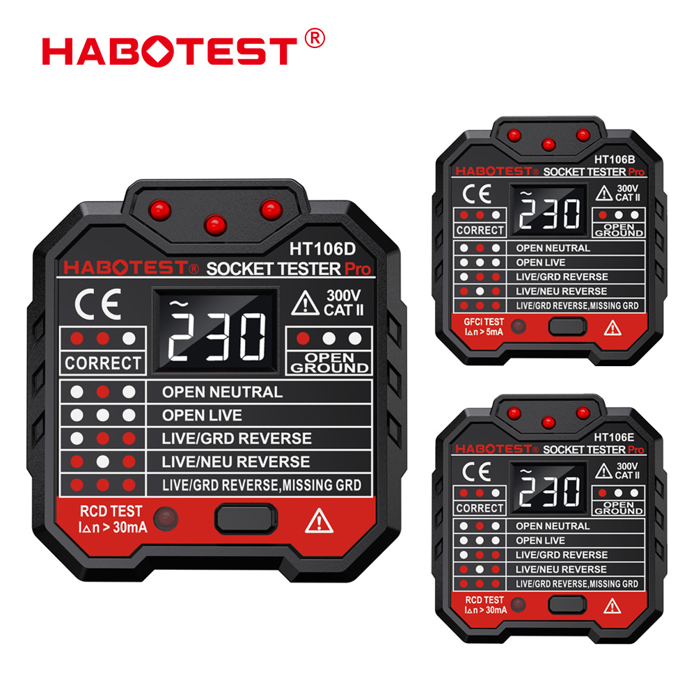Power Tools Uk Review - HABOTEST HT106 디지털 소켓 테스터 프로
