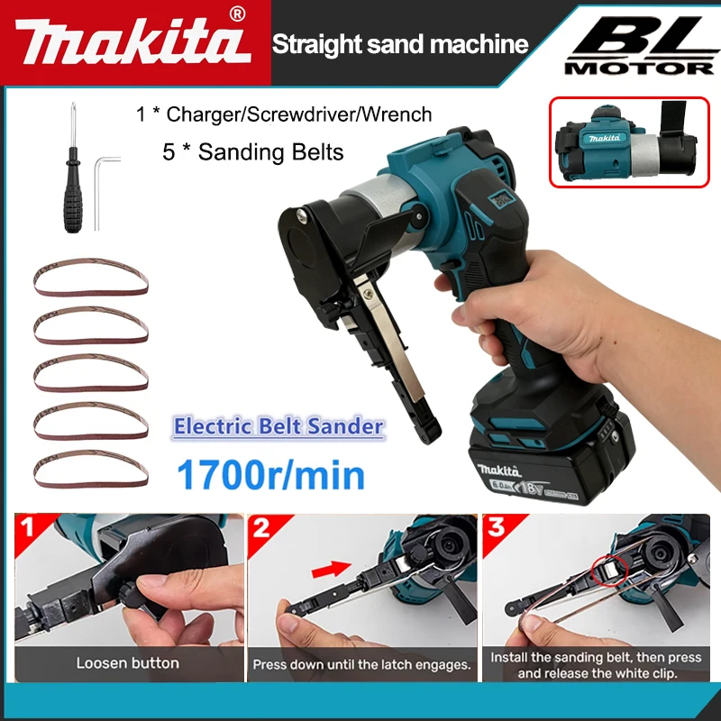 Belt Sander Portable - 마키타 무선 브러시리스 미니 벨트 샌더
