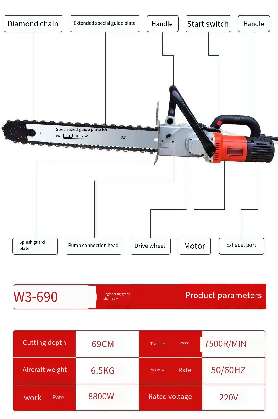 W3-690 신기술 습식 타일쏘 전기 콘크리트쏘 220 - Tile Cutter Electric 리뷰 및 가격